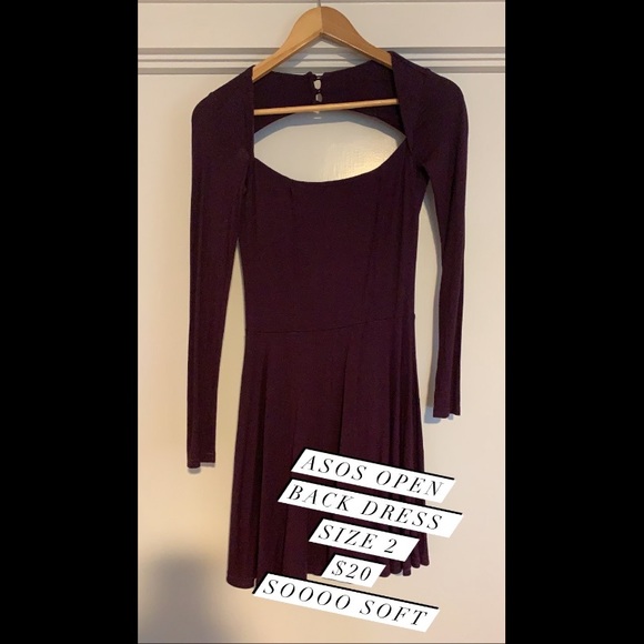 Lulus Dresses & Skirts - Lulu’s long sleeve Plum dress (backless)
